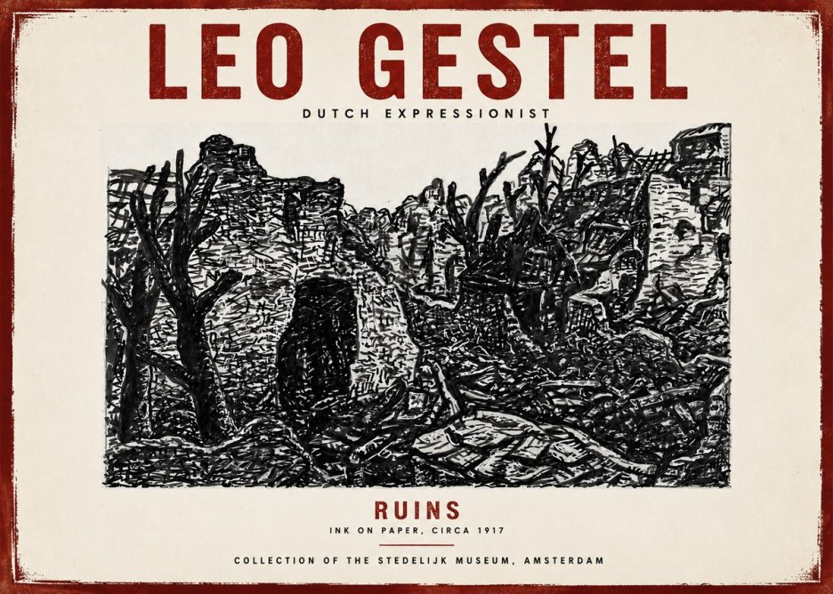 Leo Gestel Ruins No6 - Juliste
