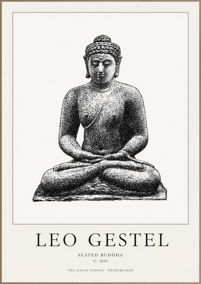 Leo Gestel Seated Buddha No1 - Juliste