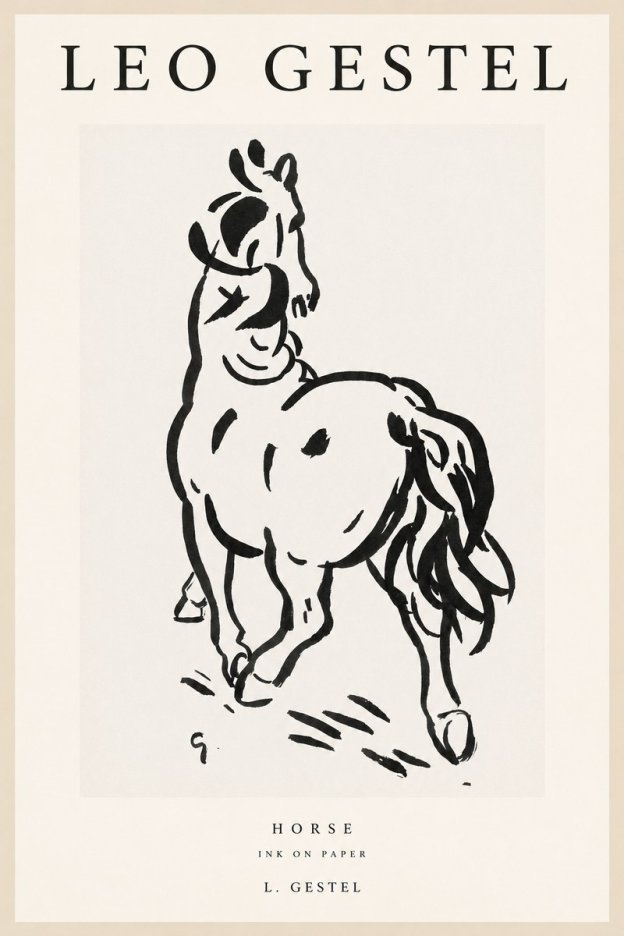 Leo Gestel Horse No1 - Juliste