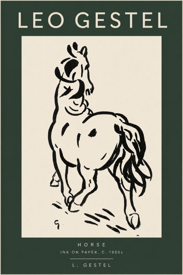 Leo Gestel Horse No2 - Juliste