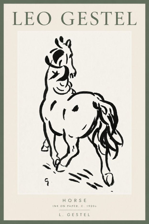 Leo Gestel Horse No6 - Juliste