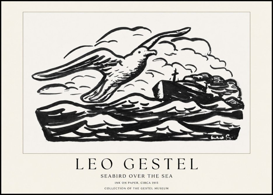 Leo Gestel Seabird over the Sea No1 - Juliste