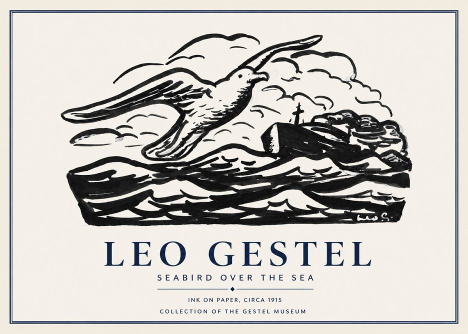 Leo Gestel Seabird over the Sea No2 - Juliste