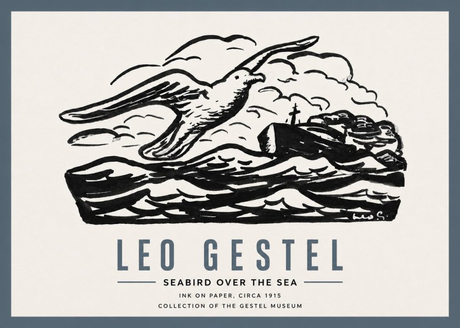 Leo Gestel Seabird over the Sea No5 - Juliste