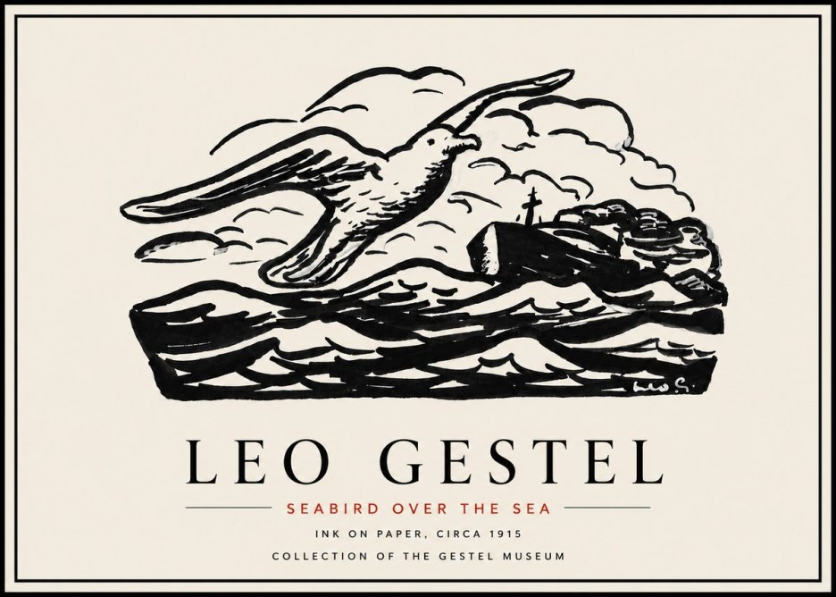 Leo Gestel Seabird over the Sea No6 - Juliste