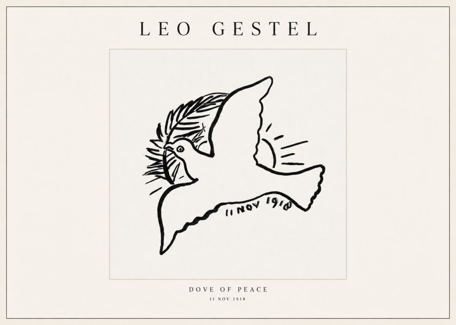 Leo Gestel Dove of Peace No1 - Juliste