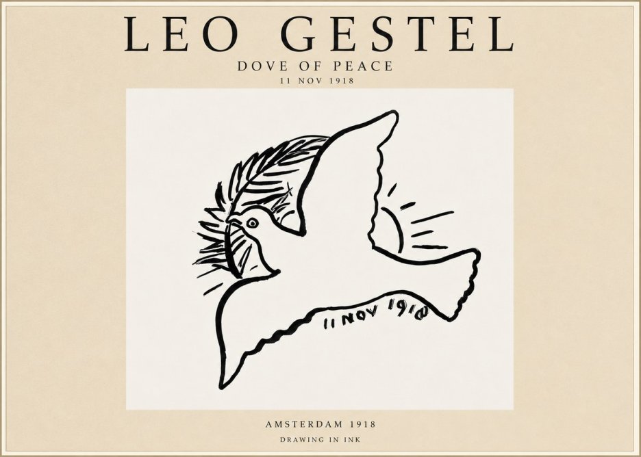 Leo Gestel Dove of Peace No3 - Juliste