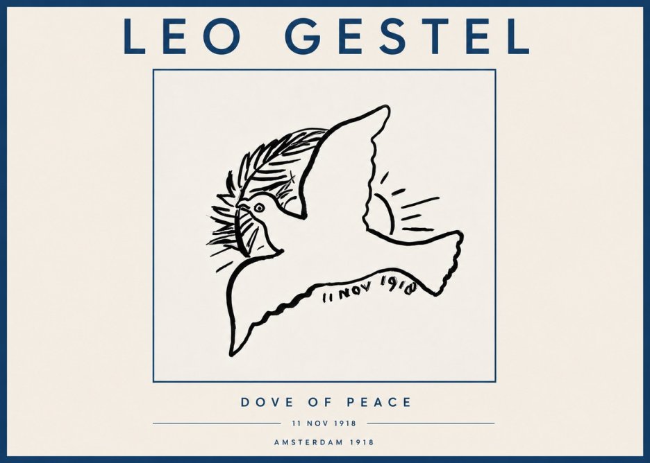 Leo Gestel Dove of Peace No4 - Juliste