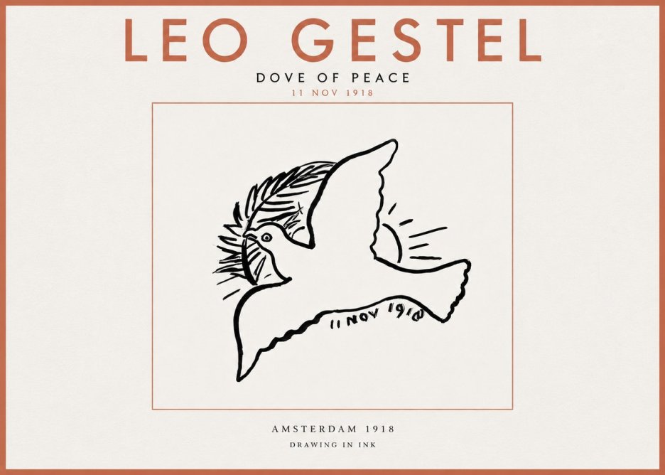 Leo Gestel Dove of Peace No5 - Juliste