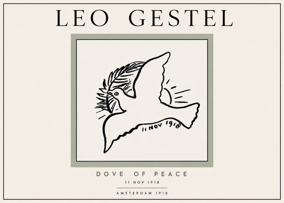 Leo Gestel Dove of Peace No6 - Juliste