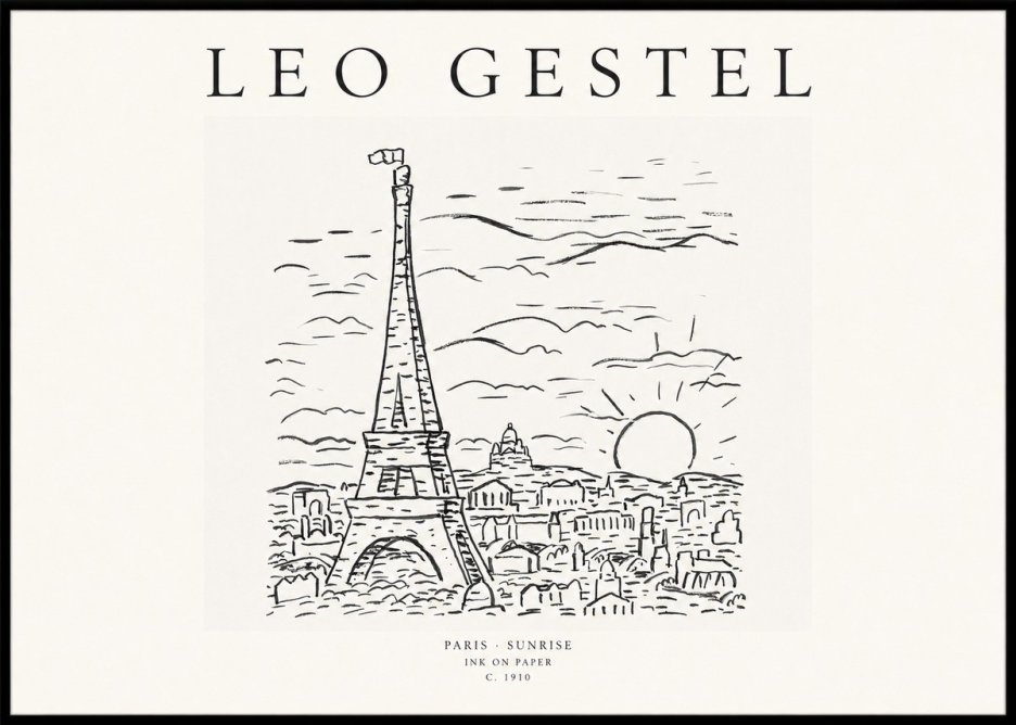 Leo Gestel Paris Sunrise No1 - Juliste