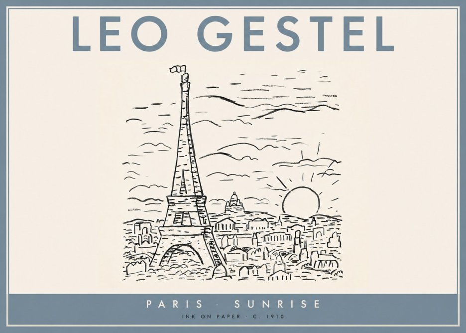 Leo Gestel Paris Sunrise No2 - Juliste