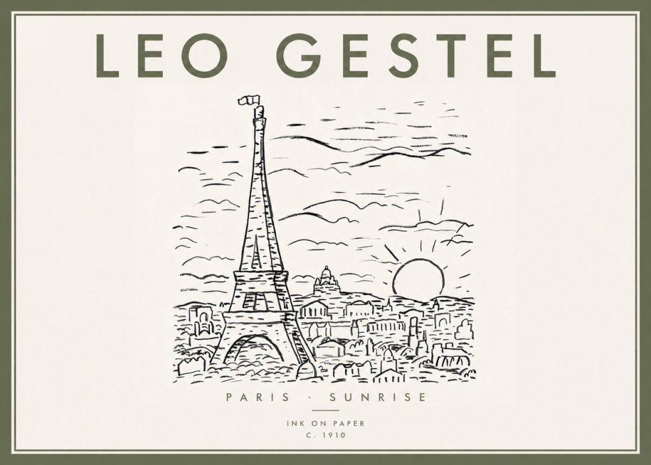 Leo Gestel Paris Sunrise No5 - Juliste