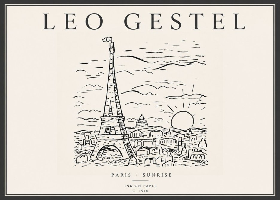 Leo Gestel Paris Sunrise No6 - Juliste