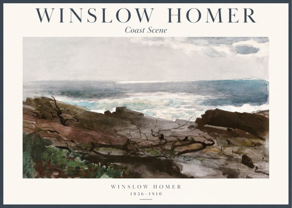Winslow Homer Coast Scene No1 - Juliste