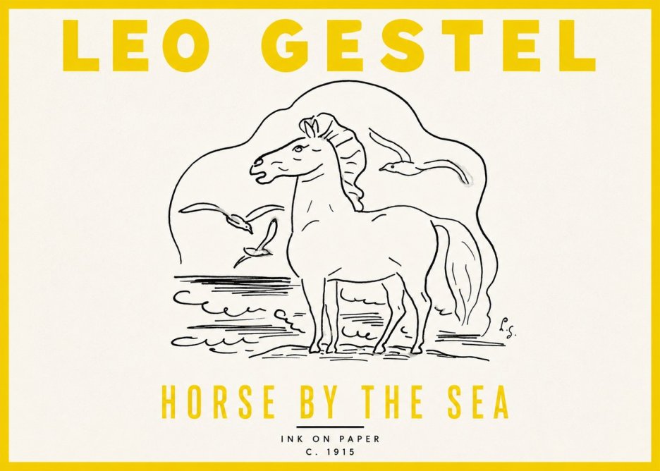 Leo Gestel Horse by the Sea No5 - Juliste
