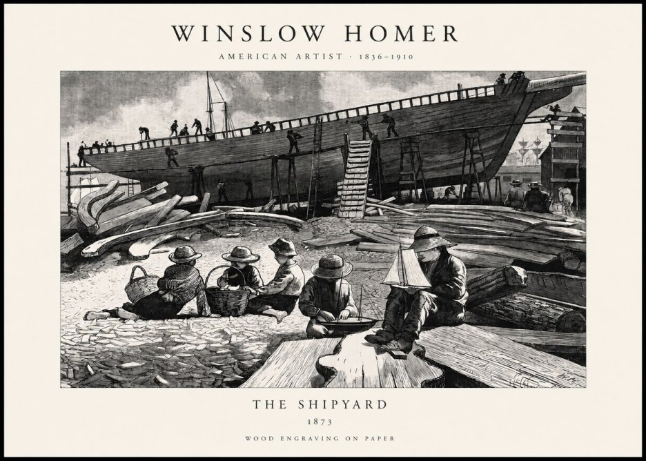 Winslow Homer The Shipyard No1 - Juliste