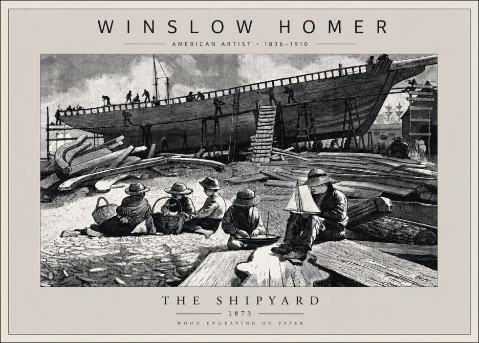 Winslow Homer The Shipyard No5 - Juliste