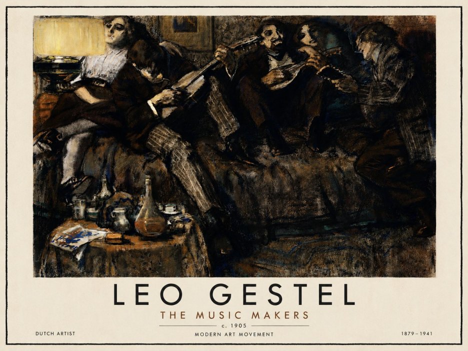 Leo Gestel The Music Makers No5 - Juliste