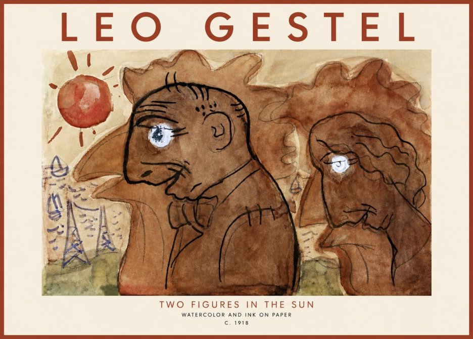 Leo Gestel Two Figures in the Sun No3 - Juliste