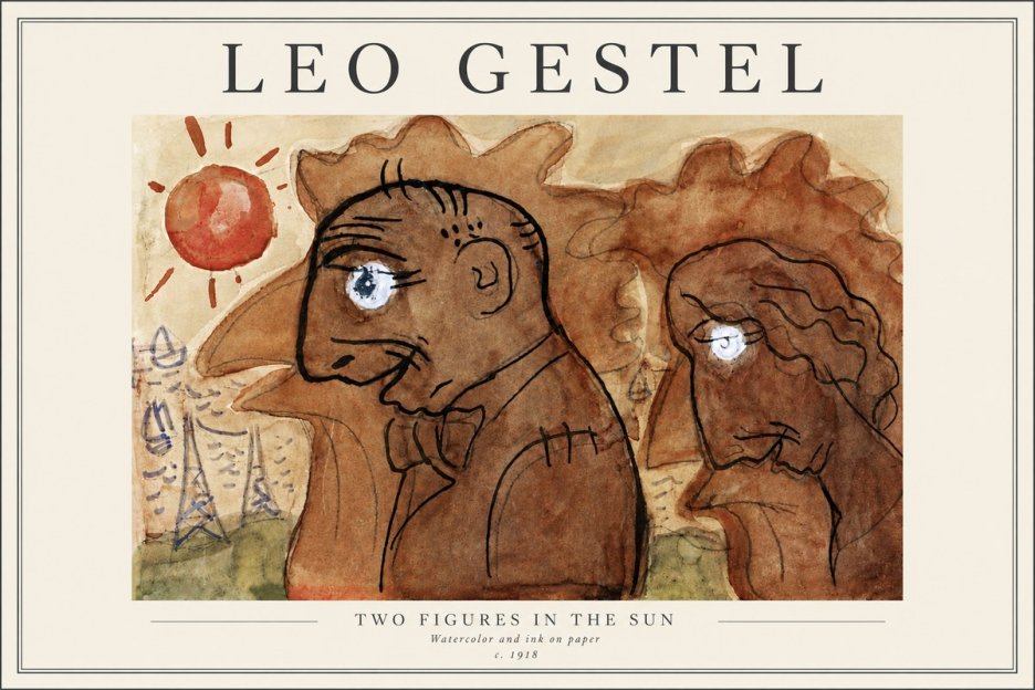 Leo Gestel Two Figures in the Sun No4 - Juliste