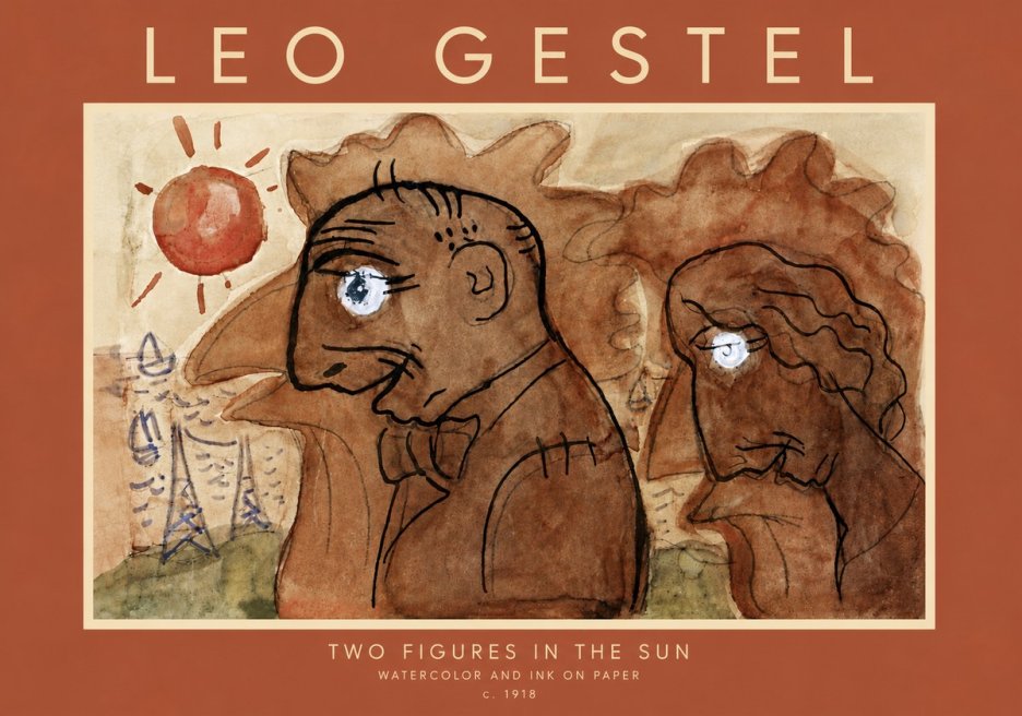 Leo Gestel Two Figures in the Sun No5 - Juliste