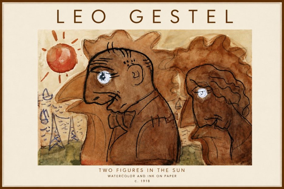 Leo Gestel Two Figures in the Sun No6 - Juliste
