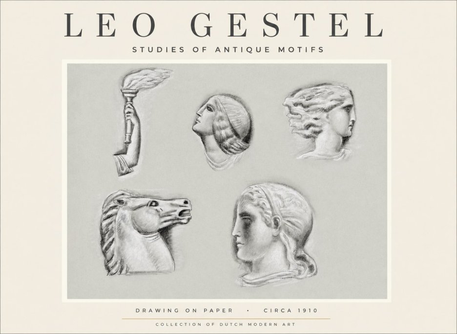 Leo Gestel Studies of Antique Motifs No1 - Juliste