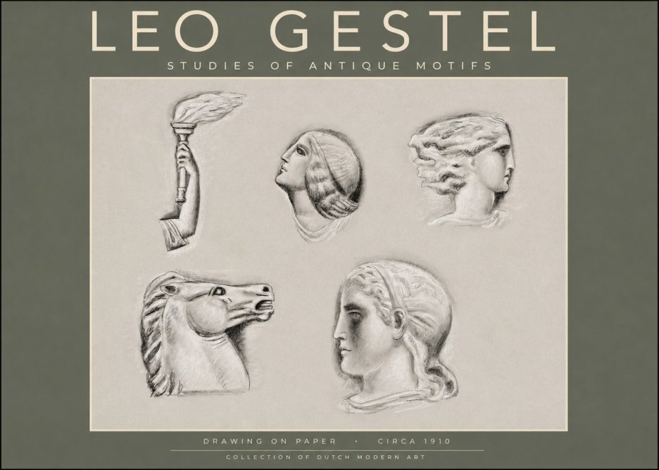Leo Gestel Studies of Antique Motifs No2 - Juliste