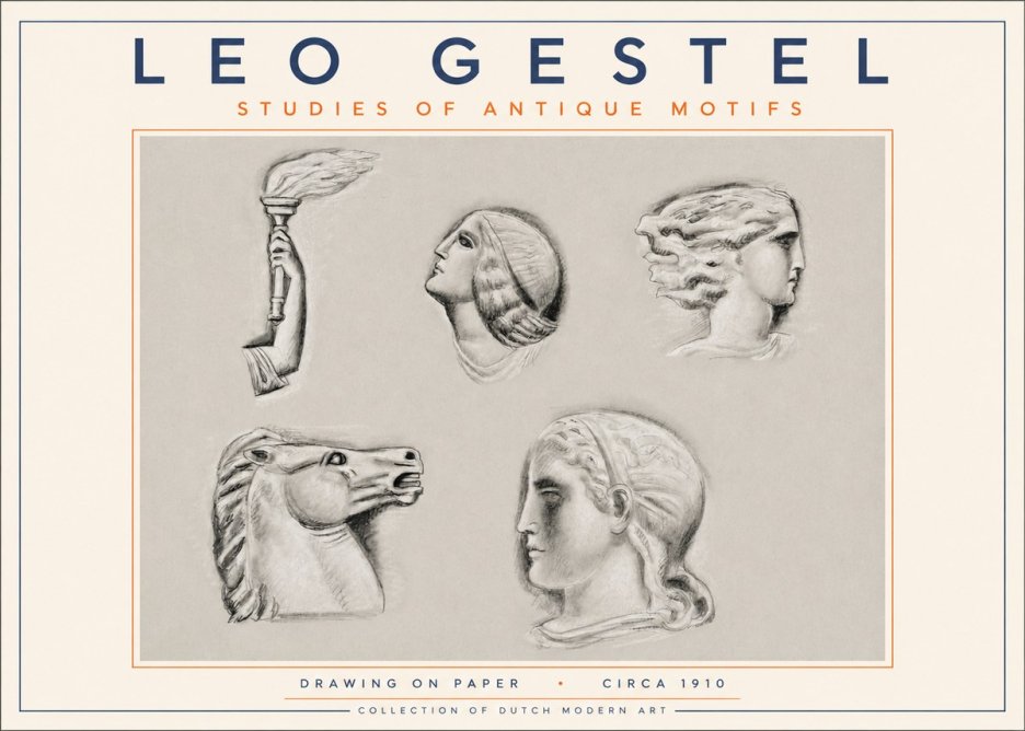Leo Gestel Studies of Antique Motifs No3 - Juliste