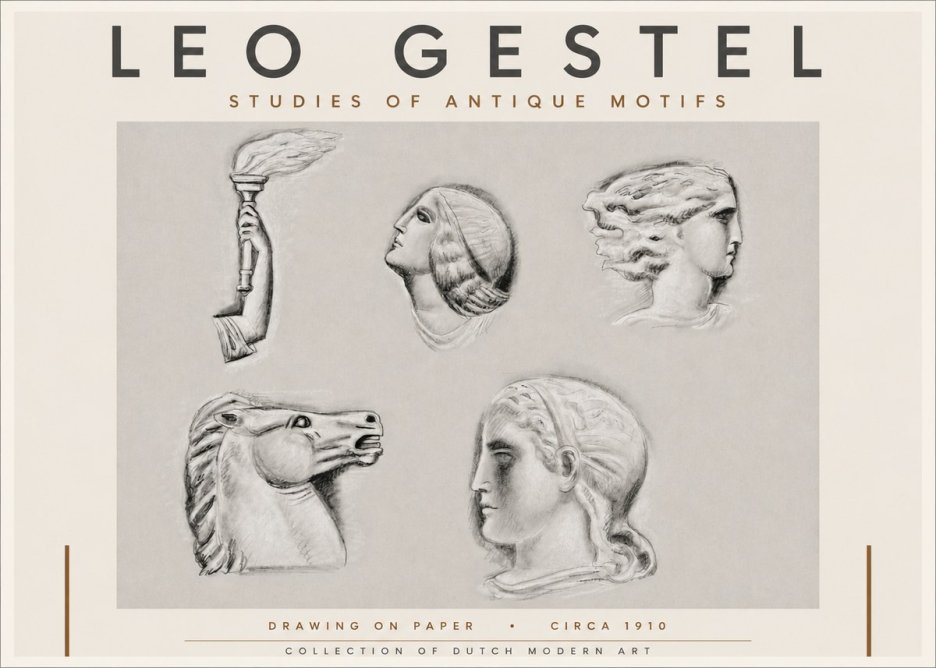 Leo Gestel Studies of Antique Motifs No4 - Juliste