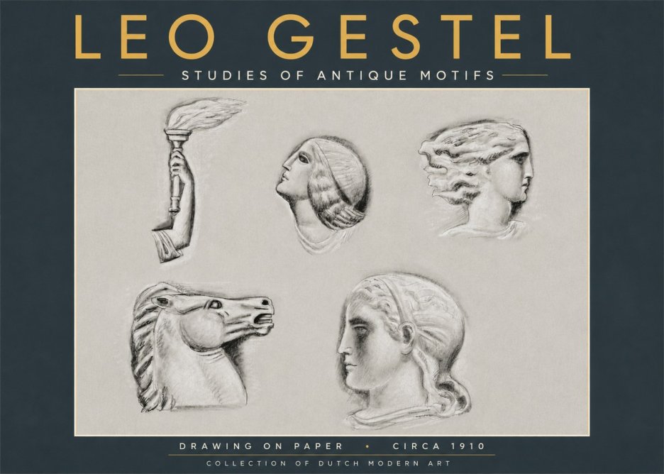 Leo Gestel Studies of Antique Motifs No5 - Juliste