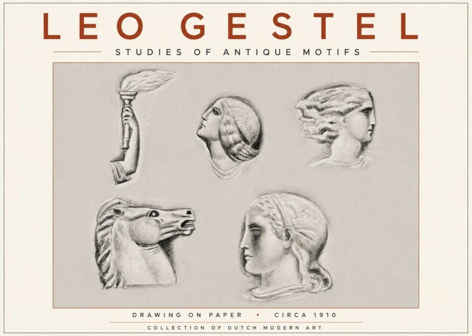 Leo Gestel Studies of Antique Motifs No6 - Juliste