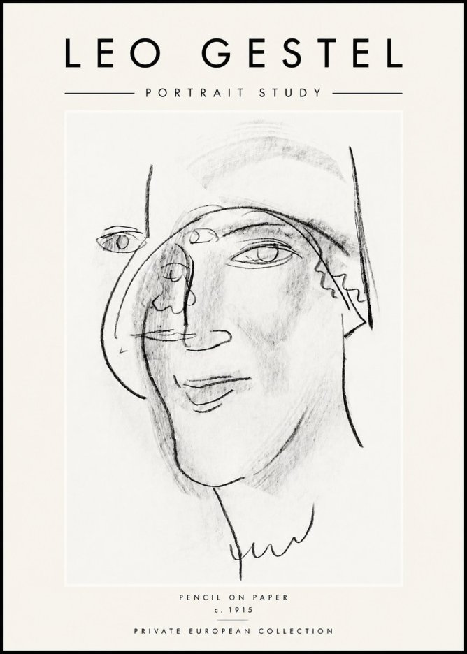 Leo Gestel Portrait Study II No6 - Juliste