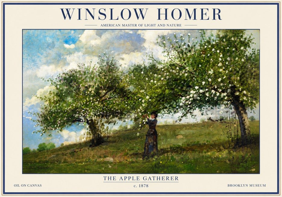 Winslow Homer The Apple Gatherer No3 - Juliste
