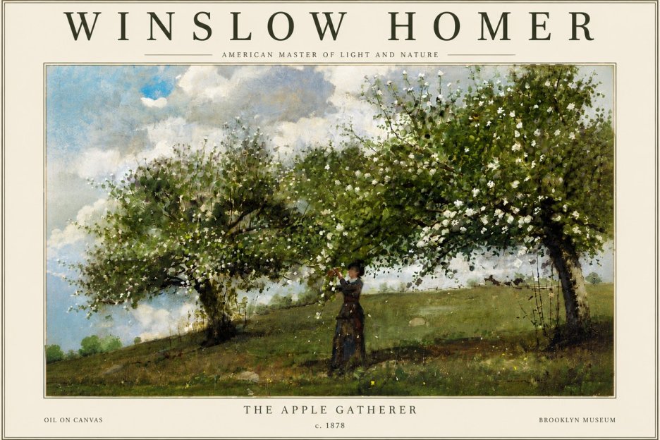 Winslow Homer The Apple Gatherer No6 - Juliste