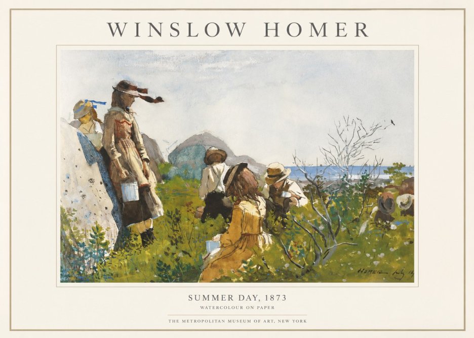 Winslow Homer Summer Day, 1873 No1 - Juliste