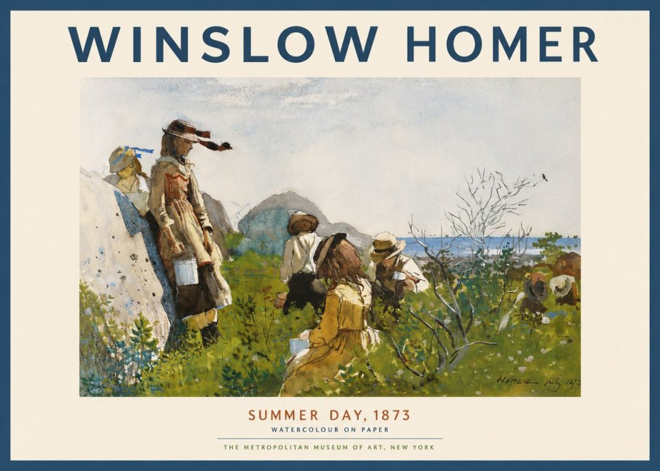 Winslow Homer Summer Day, 1873 No2 - Juliste