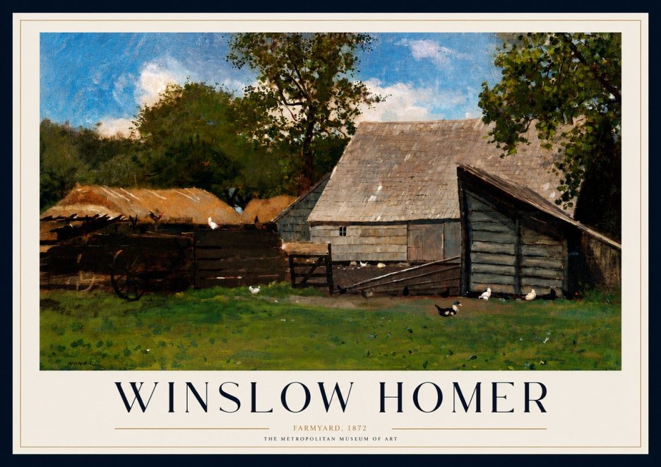 Winslow Homer Farmyard, 1872 No3 - Juliste