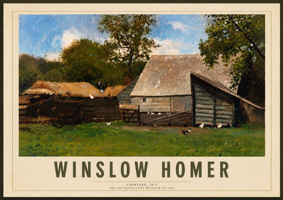 Winslow Homer Farmyard, 1872 No4 - Juliste