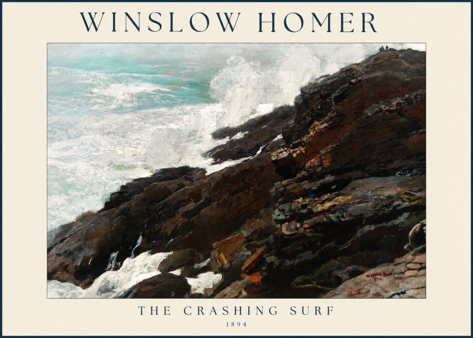 Winslow Homer The Crashing Surf No1 - Juliste