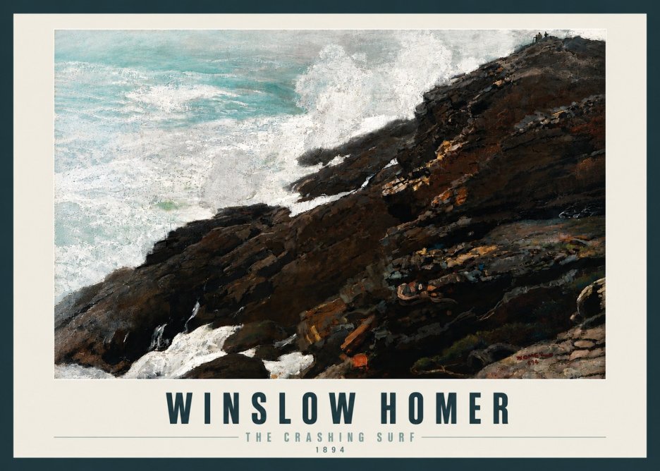 Winslow Homer The Crashing Surf No4 - Juliste