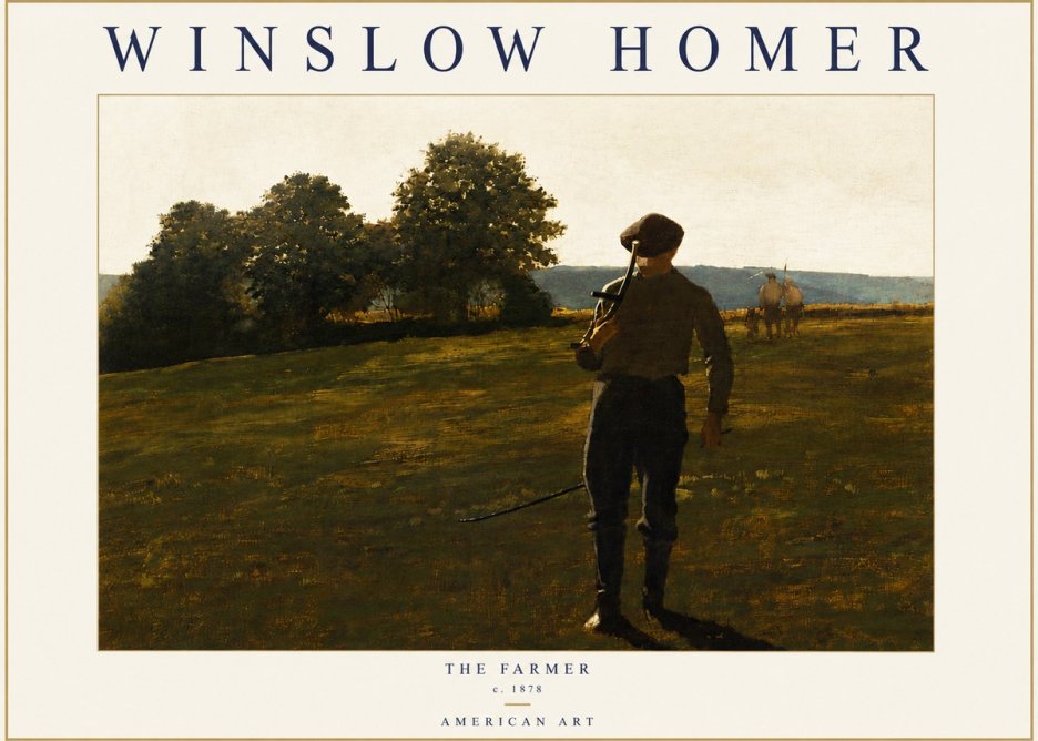 Winslow Homer The Farmer No4 - Juliste