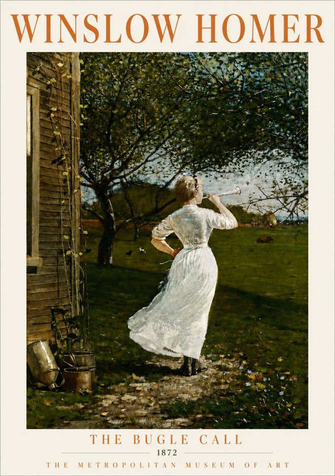 Winslow Homer The Bugle Call No4 - Juliste