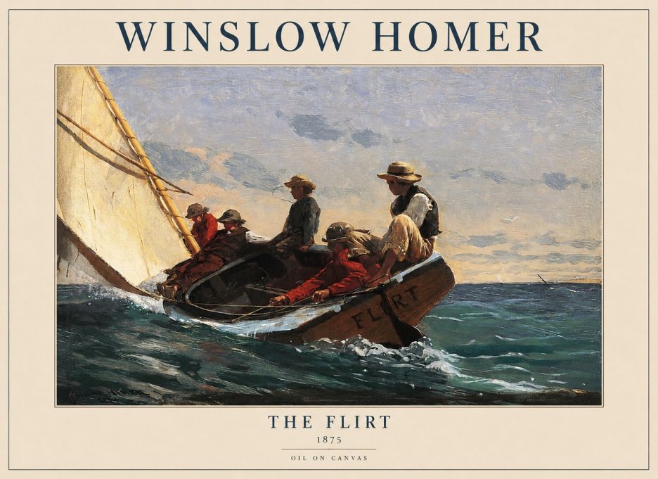 Winslow Homer The Flirt No1 - Juliste