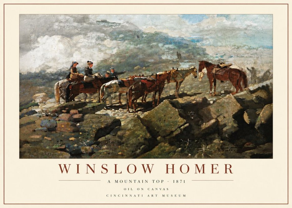 Winslow Homer A Mountain Top No6 - Juliste