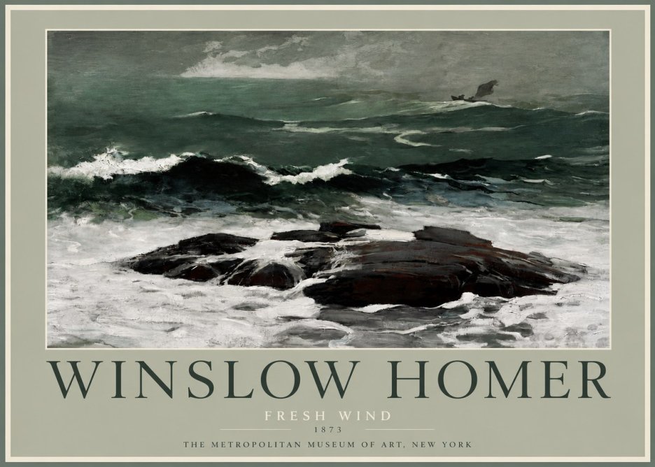 Winslow Homer Fresh Wind No2 - Juliste
