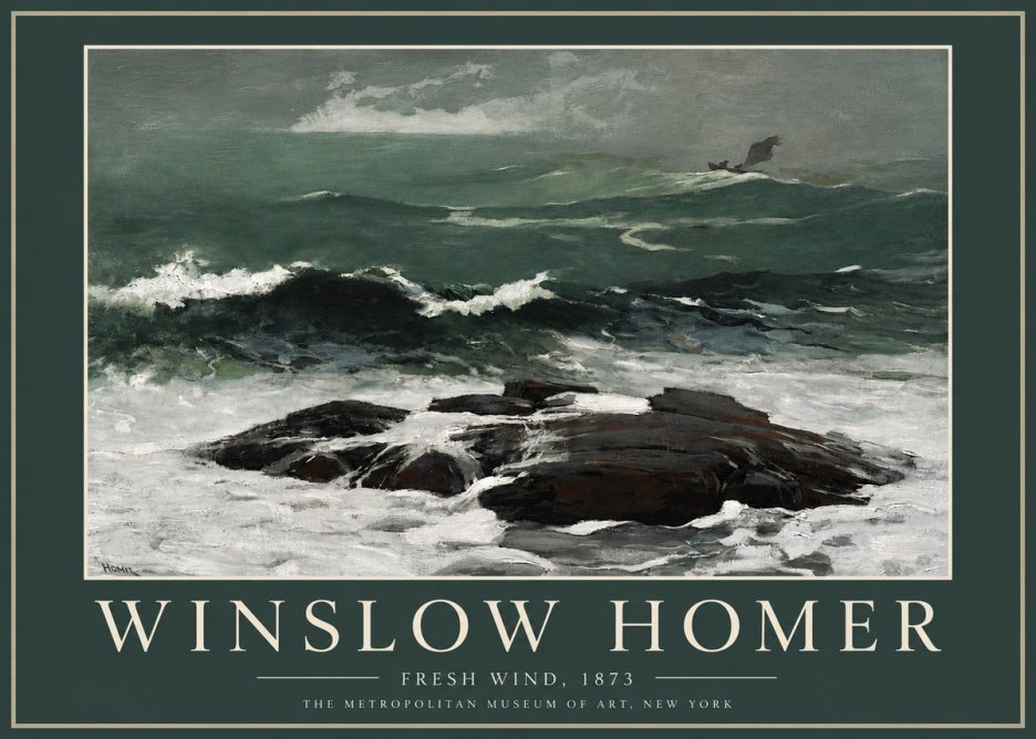 Winslow Homer Fresh Wind No4 - Juliste