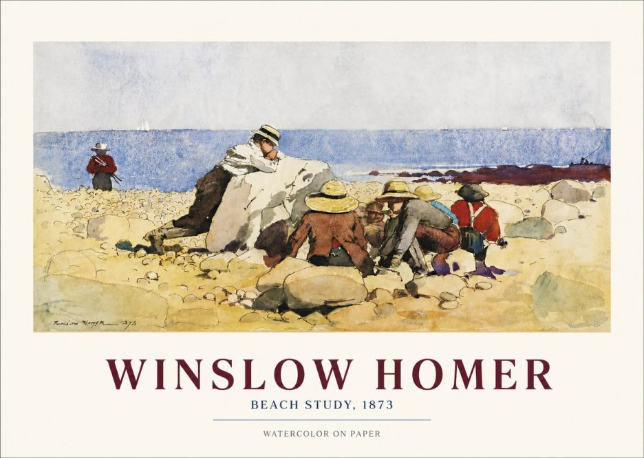 Winslow Homer Beach Study No3 - Juliste