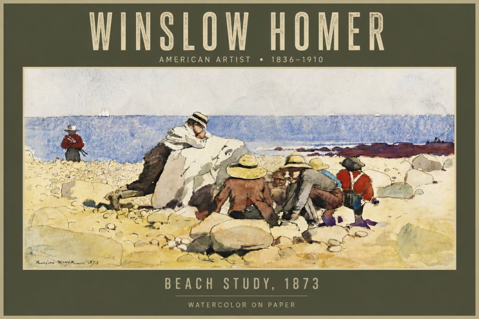 Winslow Homer Beach Study No5 - Juliste